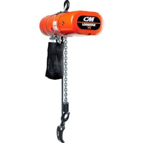 Columbus Mckinnon. CM Lodestar VS Electric Chain Hoist, 1 Ton, 20' Lift, 2.6-16 FPM, 115-1-60, 2-Step Control, w/ CC LV10161D202MA